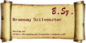 Brassay Szilveszter névjegykártya