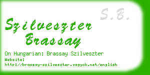 szilveszter brassay business card